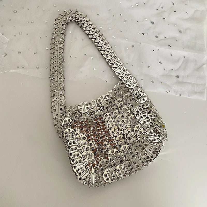 Metallic small handbag