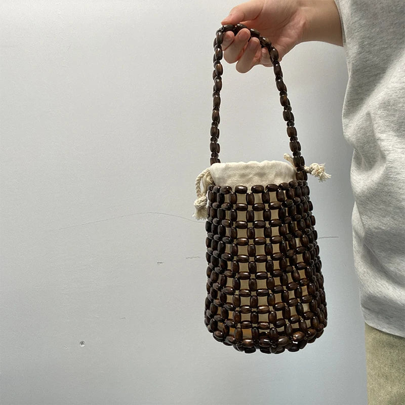 Wooden Bead Bag