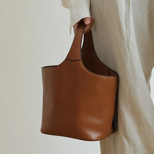 Autumn genuine leather tote bag