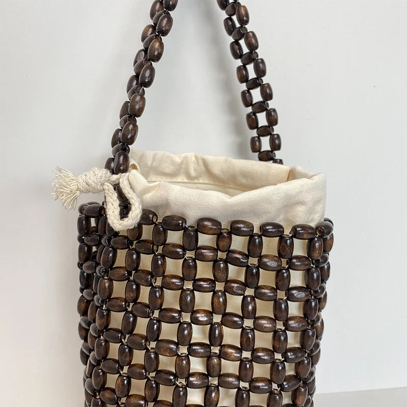 Wooden Bead Bag