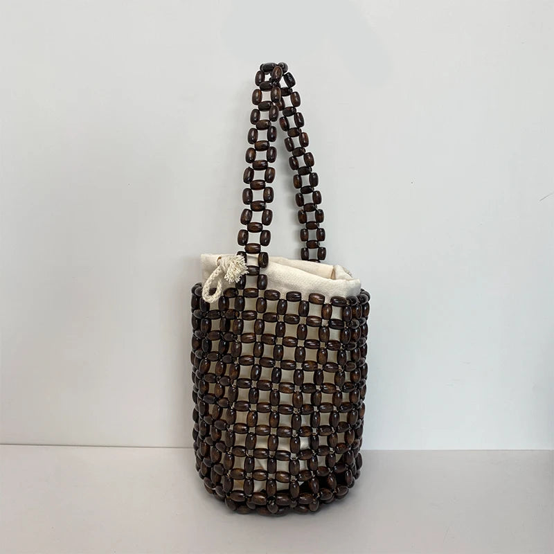 Wooden Bead Bag