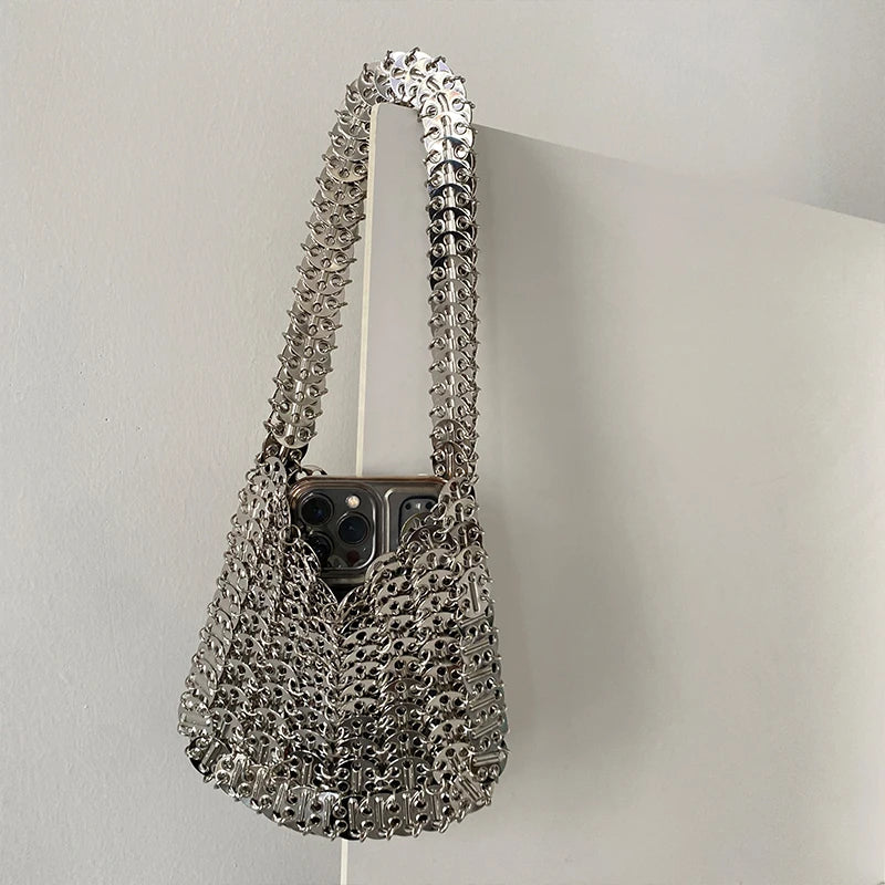 Metallic small handbag