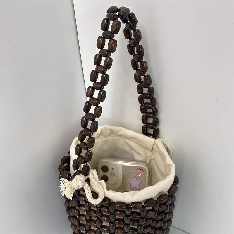 Wooden Bead Bag