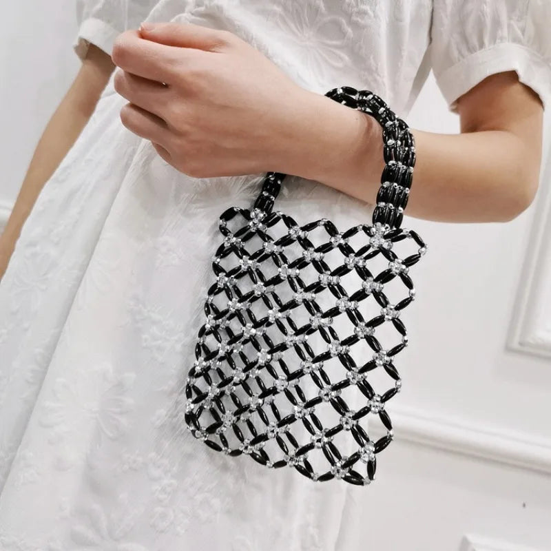 Black crystal handbag