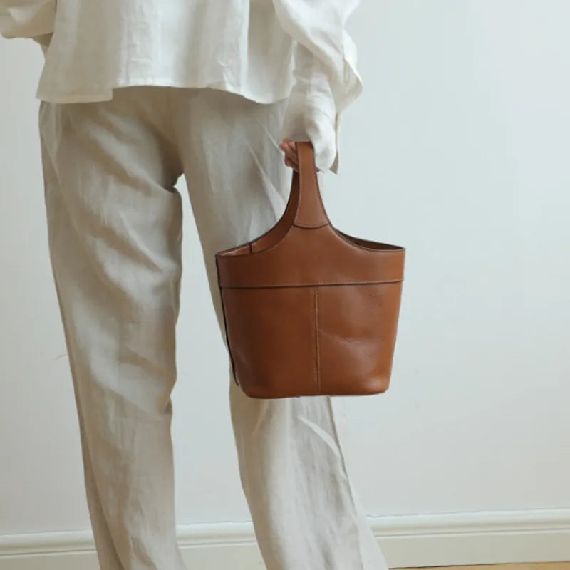 Autumn genuine leather tote bag