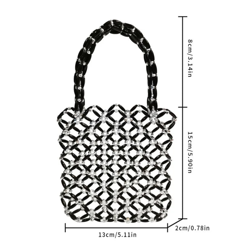 Black crystal handbag