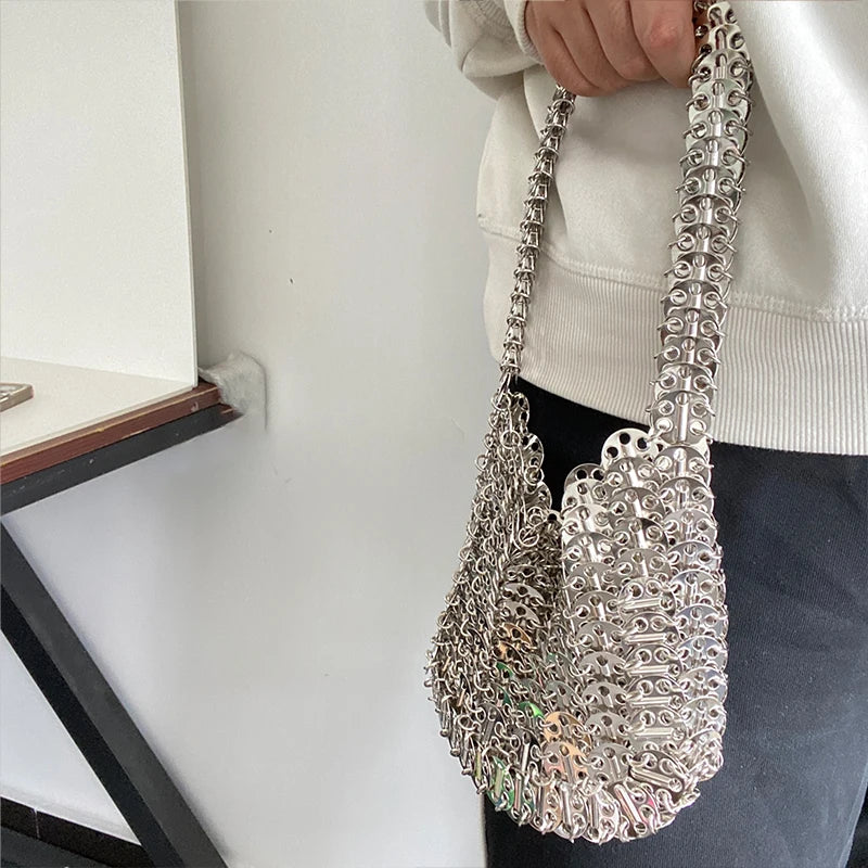 Metallic small handbag